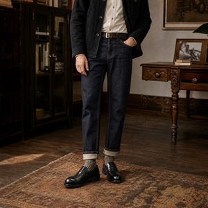 Zapatos <span class=keywords><strong>mocasines</strong></span> sin cordones de cuero de <span class=keywords><strong>caballo</strong></span> lavado con suela Goodyear personalizados para <span class=keywords><strong>hombre</strong></span>, teñidos con rodillo y teñido en tambor - Product Image 3