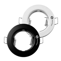 Plafonnier LED encastré rond en métal, support MR16 MR11, luminaires, supports de lampe LED GU10, spot LED, downlight, cadre