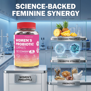 Vente en grosMarque privéeGommes probiotiques pour femmes sans sucre saveur ananas pH équilibre vaginal soutien la flore usine - Product Image 5