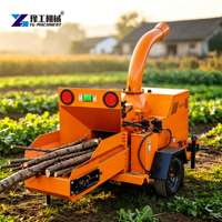 Broyeur de bois monté sur remorque, broyeur de bois pour tracteur, déchiqueteuse de jardin, machine à broyer le bois