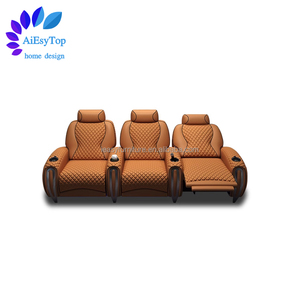 Sillón reclinable de cuero real de alta calidad para cine en casa, sofá de doble asiento, sillón reclinable de masaje eléctrico moderno personalizado, sofá individual - Product Image 2