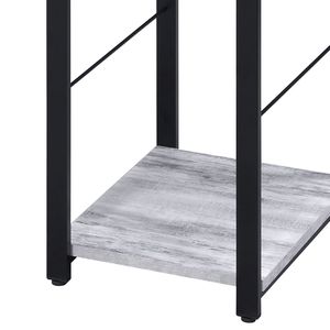 DB 2-Shelf <strong>Rectangular</strong> Writing <strong>Desk</strong> in Antique White and Black Elegant Office <strong>Desk</strong> - Product Image 3