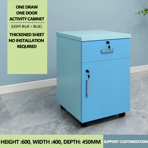 Phong cách bàn bên tủ nhỏ tập tin máy in máy tính máy tính lớn tủ với khóa di chuyển - Product Image 5