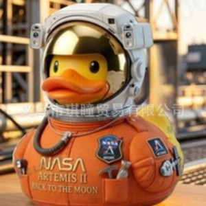 Best-seller international : Figurine de canard astronaute, canard hockeyeur, artisanat en résine NASA Artemis - Product Image 5
