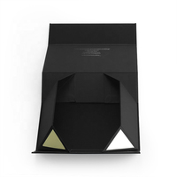 Maßgefertigte Faltbare Starre Magnetische Geschenkboxen mit Goldfolien-Prägung Logo Mattschwarzes Finish für Parfüm Premium-Produktverpackung