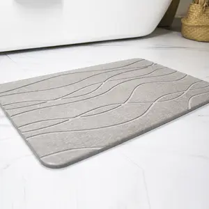 New Design Super Water Absorbent Diatom Earth Bath Mat Anti Slip bathroom mat carving diatom bath stone mat