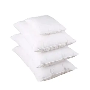 Premium Washable Fiber Core Bed Sleeping Pillows 100% Cotton Cover Fabric Wool Surround Quilted Pillow Insert