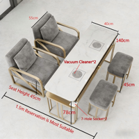 Meubles de salon professionnels haut de gamme de haute qualité, table de manucure en acier inoxydable durable, couleur personnalisable, beauté moderne