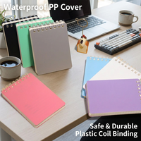 Cuaderno de Espiral A7 de Plástico Resistente con Borde Seguro y Cubierta Resistente al Agua para el Trabajo Diario