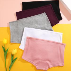 FINETOO Bequeme Unterwäsche für den täglichen Gebrauch Damenmode Nahtlose elastische Mädchens horts Niedrige Taille Atmungsaktive Damen-Baumwoll boxer - Product Image 5