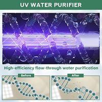 Purificateur d'eau à lumière ultraviolette, osmose inverse, UV 6W 1GPM, système de purification d'eau à lumière ultraviolette pour l'eau potable