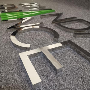 Letras de acero inoxidable pulido, letras de <span class=keywords><strong>Metal</strong></span> y latón, signo de <span class=keywords><strong>Metal</strong></span>, plateado, pulido, personalizado, venta al por mayor - Product Image 4