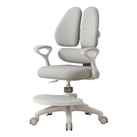 Chaise de bureau pour enfants, dossier réglable sur trois niveaux, accoudoirs pivotants et repose-pieds, chaise ergonomique pour filles et garçons
