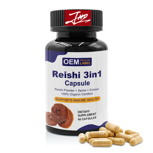Cápsulas de Extrato de Cogumelo <span class=keywords><strong>Reishi</strong></span> Ganoderma Lucidum Natural Grau Alimentício 500mg para Marca Própria, Suporte para Fabricação OEM - Product Image 5