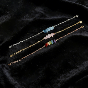 Handmade Healing Crystal Beach Anklet Natural Gemstone <b>Bracelet</b> <b>Chakra</b> Natural Stone <b>Bracelet</b> Minimalist Jewelry Gift - Product Image 5