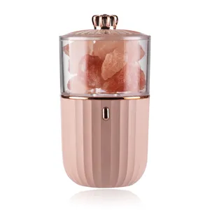 Howlighting Aromatherapy Stone Led Oil Crystal Pink Lamp Rechargeable Himalayan Night Light Salt Table Lamp