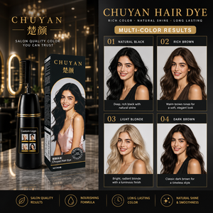 หวีย้อมผม CHUYAN สีดำสนิท สำหรับปิดผมขาว ใช้ในร้านเสริมสวย ได้รับการรับรองจาก FDA รับผลิตแบบ OEM แบรนด์ส่วนตัว ขายส่ง - Product Image 1