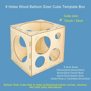 Boîte en <span class=keywords><strong>bois</strong></span> pour mesurer la taille des ballons, règle pliable DIY - Product Image 2
