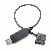 Cable Adaptador USB Externo a Mini 4P para Ventilador de PC, Cable de Alimentación de 5V 12V para Ventilador de CPU