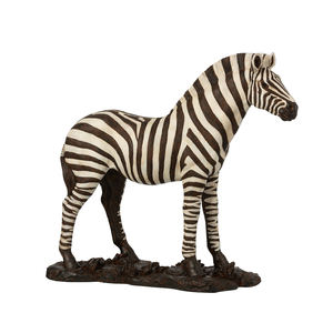 Figura de cebra de poliresina de fábrica BSCI, estatua decorativa de animal de zoológico, figura decorativa de cebra para decoración de mesa - Product Image 2