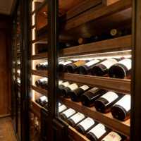 Armoire réfrigérée à vin industrielle à deux zones, en bois de hêtre, avec casier à vin intégré, réfrigérateur à vin et boissons pour salon, restaurant