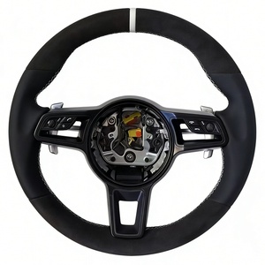 Volante de Cuero para Cayenne Rojo, <span class=keywords><strong>Cayman</strong></span>, 911, 957, 992, 981, 718 Sport, 958, Macan, 997, 996, 991, 991.2, 997.2, Panamera - Product Image 3