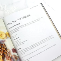 Kualitas tinggi kustom penuh mewarnai Hardcover makanan Menu memasak buku resep cetak di kardus Kraft kertas Offset dengan Hard Cover