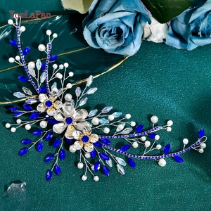 ยูลาปันเครื่องประดับศีรษะเจ้าสาวสำหรับวันครบรอบแต่งงาน ประดับคริสตัลและดอกไม้ งานแฮนด์เมด แฟชั่นสำหรับผู้หญิง เหมาะสำหรับงานเลี้ยงและงานปาร์ตี้ - Product Image 5