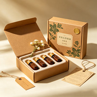 Boîtes en carton recyclables pour huiles essentielles et produits de soin haut de gamme avec finition laminée mate et design écologique