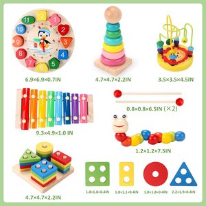 5-6 Cái/bộ Montessori Đồ Chơi Gỗ Cho Bé Trai Bé Gái Tặng Bé Phát Triển Trò Chơi Gỗ Xếp Hình Cho Trẻ Em Giáo Dục Đồ Chơi Học Tập - Product Image 2