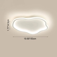Plafonnier LED créatif en forme de nuage de 50 cm, en fer et acrylique, semi-encastré, pour chambre d'enfant, chambre à coucher, salon, éclairage intérieur