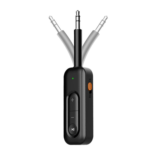 For 5.4 Plastic Two-in-One Receiver Adapter for Car AUX Input Headset Speaker & Hands-Free Calls