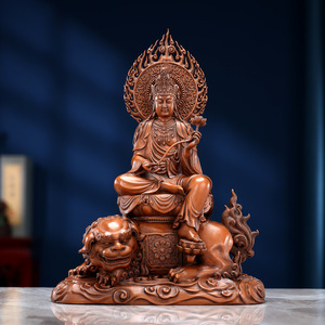 Estatua de Buda de los Tres Sabios Huayan de Copper World, figura de cobre hecha a mano para decoración del hogar, altar, sala de estar - Product Image 2