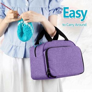 BSCI Factory OEM Craft Tote Organizer Yarn Storage Organizer Bag Knitting Tote Bag for Carrying Projects Knitting <b>Needles</b> - Product Image 4