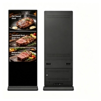 Écran publicitaire LCD vertical sur pied 55/65/75 pouces 2K/4K avec totem tactile Wi-Fi CMS pour centres commerciaux