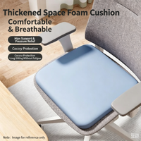 Coussin de siège en mousse à mémoire de forme, épais, pour chaise de bureau, à récupération lente, confort toutes saisons pour la maison, le bureau et la salle à manger