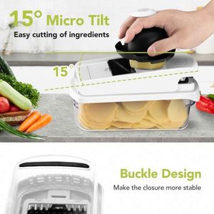 Overseas Spot Goods <b>Vegetable</b> Chopper Slicer Onion Dicer Multi 15-in-1 Veggie Food <b>Cutter</b> for Tomato Fruit with Lemon Squeezer - Product Image 2