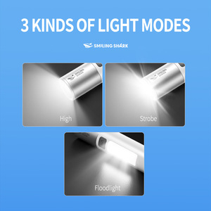 Smiling Shark <b>Flashlight</b> XPE LED <b>Rechargeable</b> Outdoor Torch USB Charging - Product Image 5