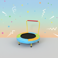 Vente flash : Mini trampoline pour enfants, pliable, pour l'intérieur, avec poignée réglable, pour la maison, la salle de sport, la remise en forme et l'entraînement des enfants