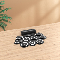 Kit de jouets en silicone pliable avec batterie électronique numérique, batterie électronique portable à rouler, batterie électronique avec haut-parleurs stéréo
