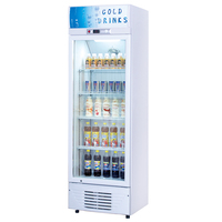 Directly Cooled Glass Door Beverage Cabinet 150L Compact Drink Refrigerator Energy Efficient