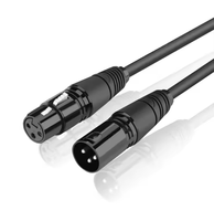 Câble XLR professionnel 3 broches avec gaine en PVC et blindage combiné, câble audio mâle-femelle pour microphone, haut-parleur, mixeur