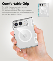 Casing Ponsel Akrilik Transparan Magnetik dengan Penyangga Terintegrasi untuk iPhone Duo 18, Cetak Logo Kustom, Penutup Pelindung Transparan, Supplier