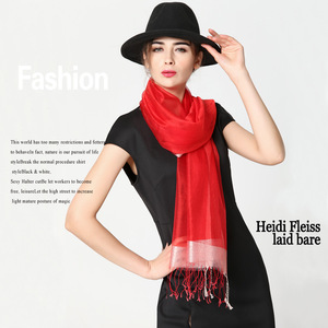 Vente en gros pour femmes européennes américaines Vintage Summer Mulberry Silk Scarf Long Shawl Serviette de plage pour protection solaire pour <span class=keywords><strong>Amazon</strong></span> - Product Image 6
