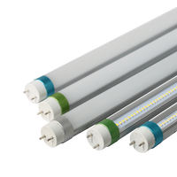 Tube LED T8 2024 en aluminium pour entrepôt, haute luminosité, 50 000 heures, 18W/25W/30W, 1,5m/3m, IP40, 5000K lumière du jour, angle de faisceau 120°