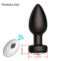 Silikon-Analplug 100% Wasserdichtes Sexspielzeug für Männer und Frauen mit Vibrierender Fernbedienung Massage