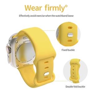 HuMJ vente en gros <span class=keywords><strong>bracelet</strong></span> de montre Offre Spéciale ceinture papillon déploiement fermoir <span class=keywords><strong>boucle</strong></span> <span class=keywords><strong>bracelet</strong></span> de montre en silicone pour montre <span class=keywords><strong>Apple</strong></span> - Product Image 2