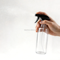 Bouteille en plastique givrée noire, blanche ou transparente de 120 ml, 150 ml, 250 ml, 300 ml, 500 ml pour spray d'ambiance avec pulvérisateur à gâchette et bouchon