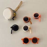 Lunettes de soleil pliables SENTA avec monture colorée macaron, verres polarisés UV400, lunettes rondes pour enfants, montures de lunettes de soleil légères TR90