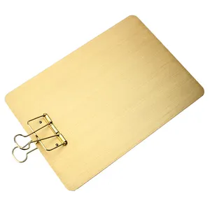 Thời Trang Mới Nhất A4 A5 Màu Sắc Tùy Chỉnh Logo Kim Loại Hollow Binder Thư Mục Kích Thước Pháp Lý Clipboard